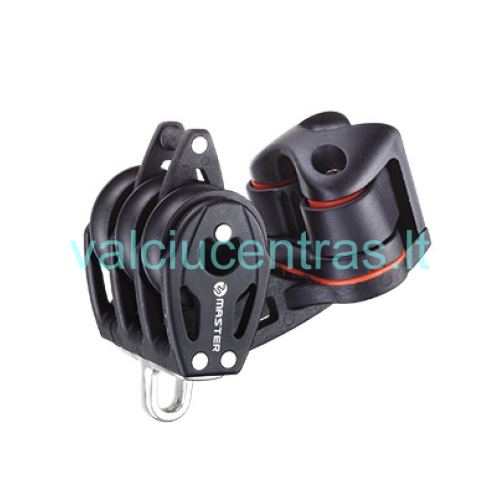 Master trigubas blokas su virvės blokatoriumi, kilpa 29mm